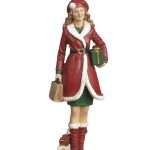 MC-38100D Decorazioni Natalizie per Albero Uomo e Donna Vestiti di Rosso/Verde