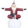 Decorazione Per Albero Di Babbo Natale Posizione Yoga Su Palla