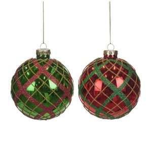 Glass Ball Dots – Palline di Vetro per Albero di Natale, Fuxia o Lilla