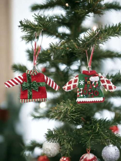 Decorazione Maglietta Tessuto per Albero di Natale