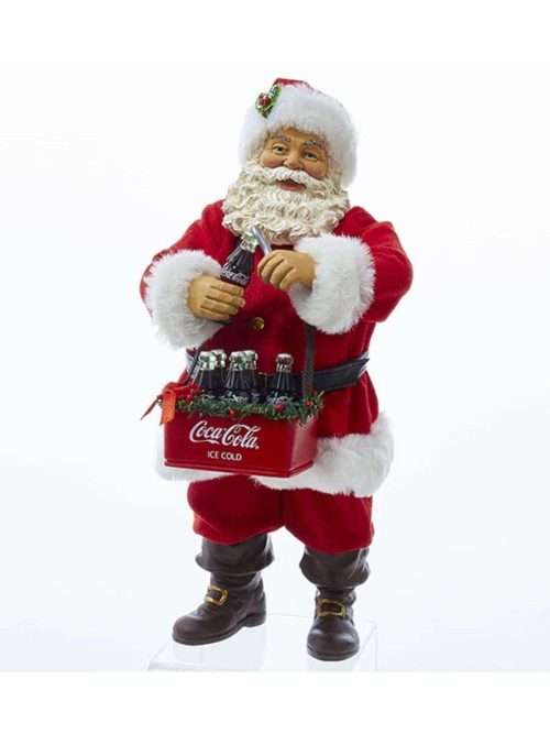 CC5161 Decorazione Babbo Natale Coca-Cola Stappa Bottiglie 26 cm