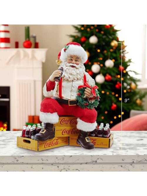 Decorazione Babbo Natale Seduto su Coca-Cola
