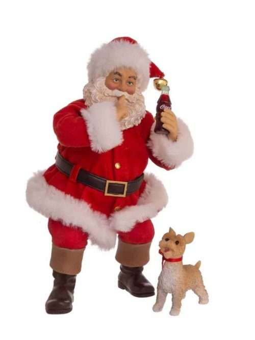 CC5213 Set di Decorazione Babbo Natale con Coca-Cola e Cagnolino