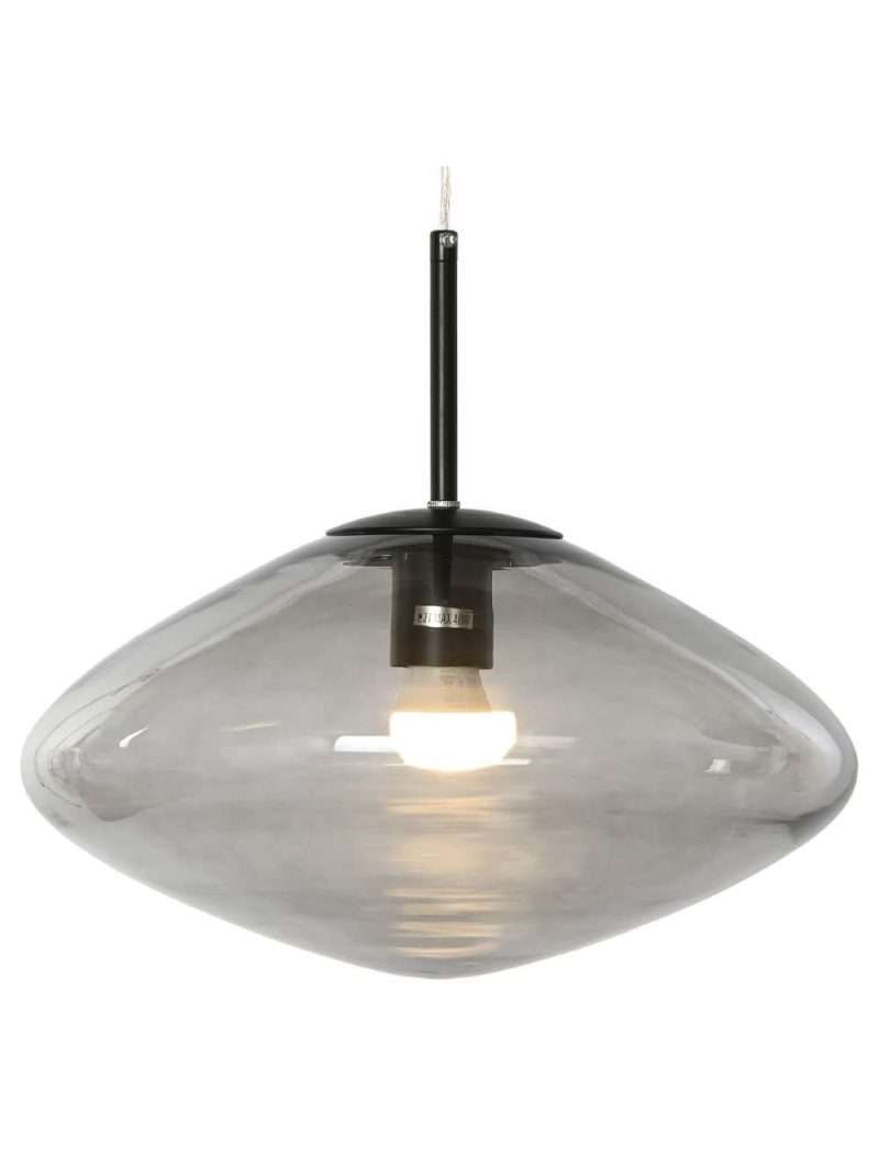 La-209420_1 Lampadario Da Soffitto In Cristallo Grigio
