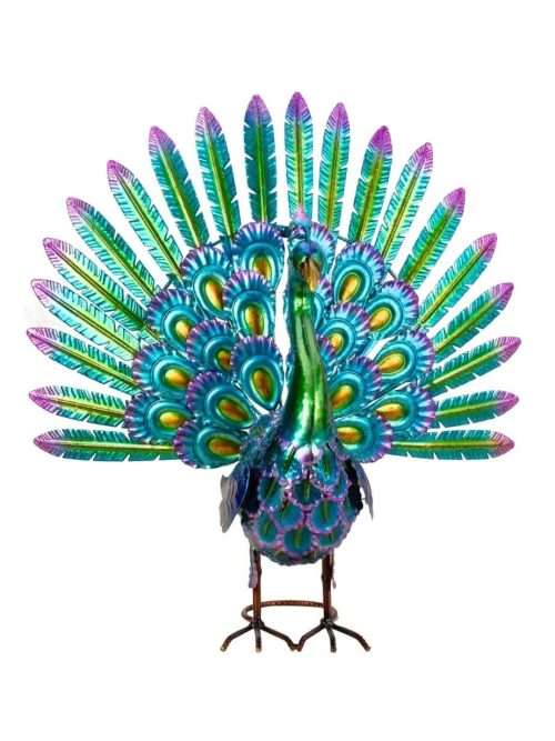 5522_2_s Pavone in Metallo Decorativo