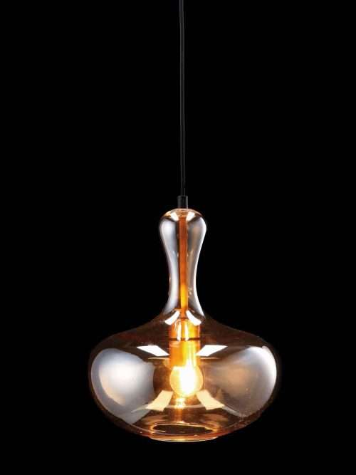 107002b Lampada da Soffitto PARKER Vetro Fumé 25 cm x 32 cm