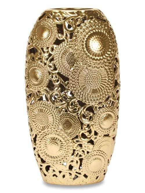 Vaso in Ceramica Oro Collezione Kyoto di Henriette