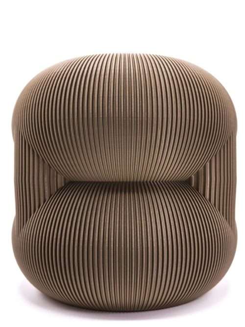CR833-OG Vaso Design Stampato in 3D Modello 83 – 24,5×23H cm – Old Gold
