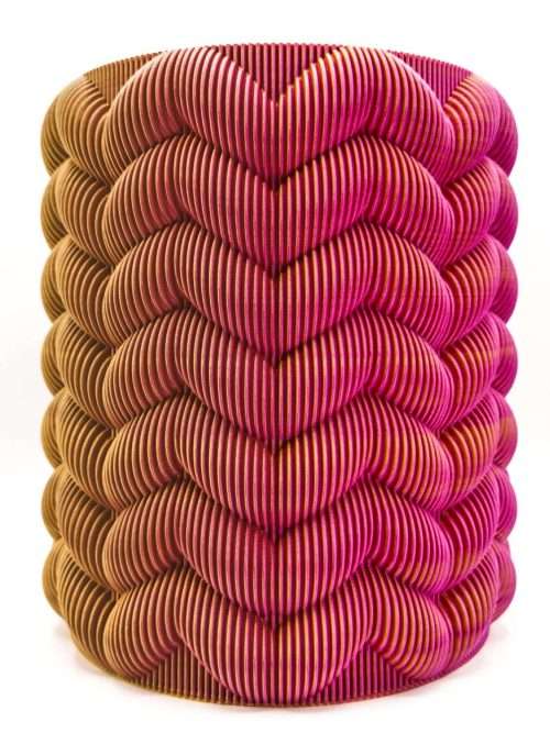 CRBA4B-BIC BABUSHKA COTTON CANDY Vaso Design Stampato in 3D Modello Babushka – Bicolor Cotton Candy – 21×23H cm