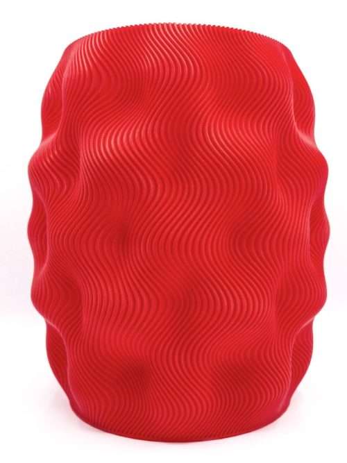 CRFI4-OR FIRE 2XL ROSSO NEON Vaso Design Stampato in 3D Modello Fire – Rosso Neon – 22×25H cm