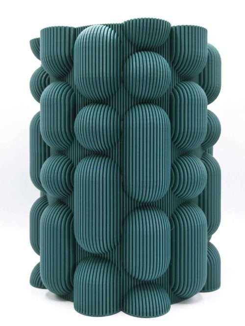 CRLA4-PE LAVA VERDE PETROLIO Vaso Design Stampato in 3D Modello Lava – Verde Petrolio – 20×24,5H cm