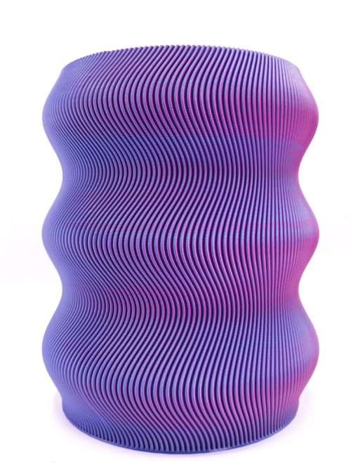CRVO4B-PD VOLNA PURPLE DELIRIUM Vaso Design Stampato in 3D Modello Volna – Bicolor Purple Delirium – 20×23H cm