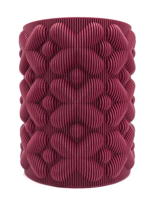 CRX2-BO X VASE ROSSO BARRIQUE Vaso Design Stampato in 3D Modello X – Rosso Barrique – 15×18H cm