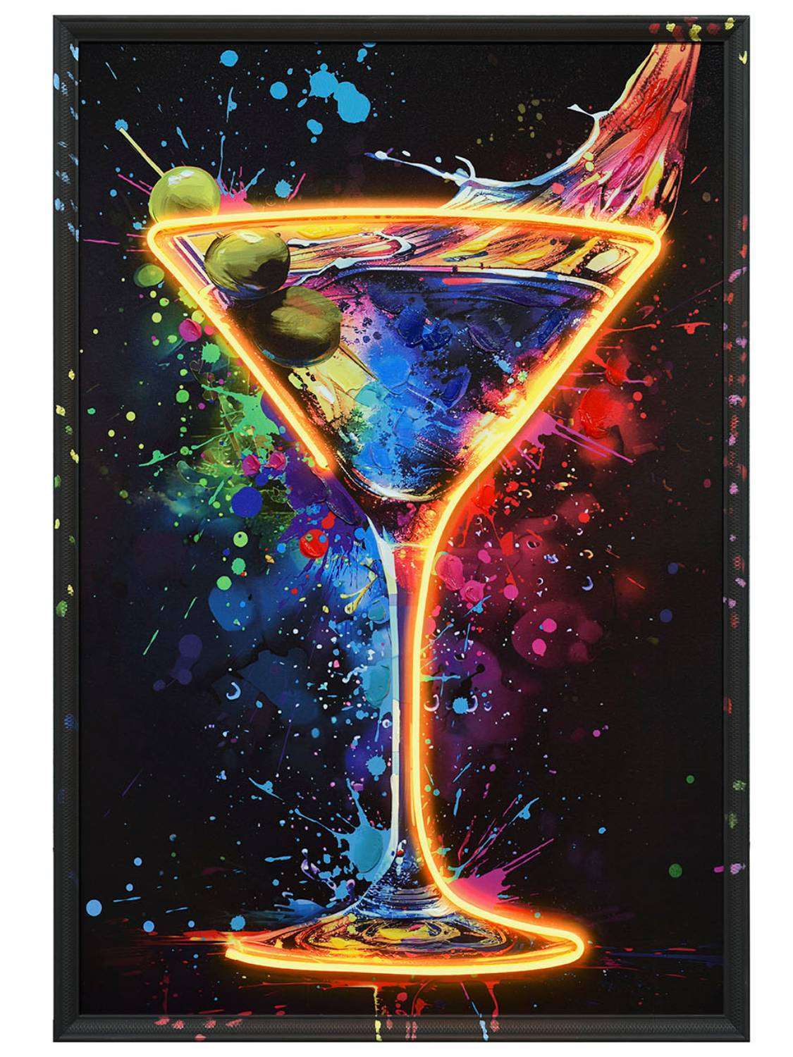 Quadro LED Cocktail su Tela 63x93 cm